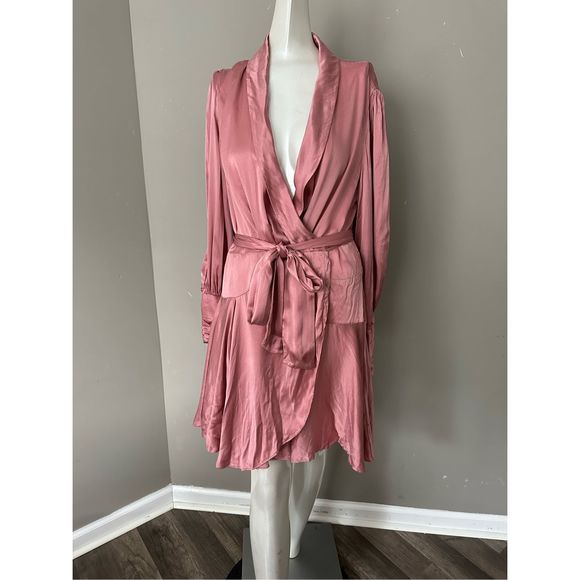 Zimmermann Pink Satin Mini Dress - Picture 4 of 9